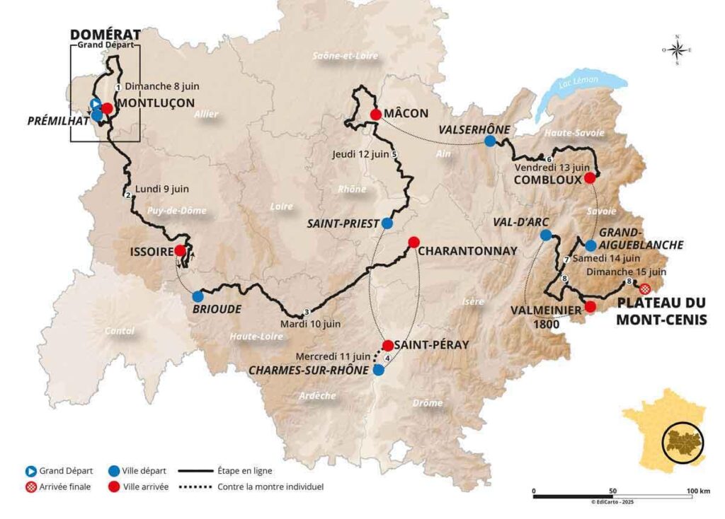 Thrilling Stage 4 Time Trial Start Times Unveiled for Critérium du Dauphiné 2025