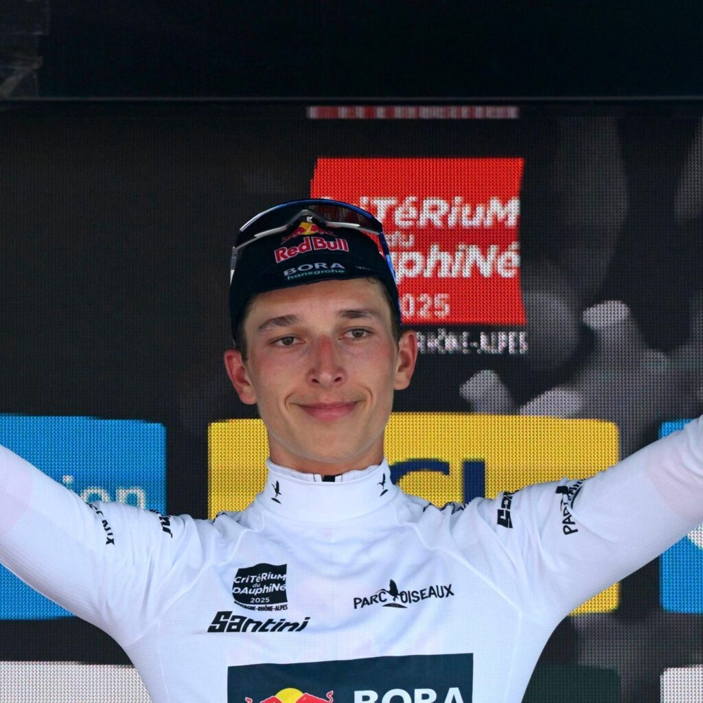 Florian Lipowitz Celebrates Third Place but Admits He’d ‘Explode’ Chasing Pogačar on Dauphiné Stage 7